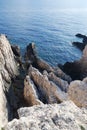 Sharp Rocks and Sea Royalty Free Stock Photo