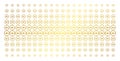 Sharp Rounded Arrow Gold Halftone Pattern