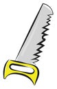 A sharp saw vector or color illustration