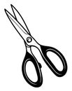 Sharp scissors for crafting and DIY projects Royalty Free Stock Photo