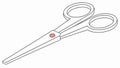 Sharp Scissors Outline, Craft Tool Sketch Illustration, vector design Generative AI Royalty Free Stock Photo