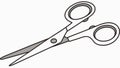 Sharp Scissors Tool Illustration, Crafting and Office Essential, Cutlery, vector design Generative AI Royalty Free Stock Photo