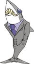 Sharp shark in a suit