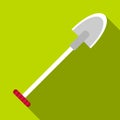 Sharp shovel icon, flat style