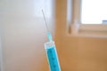 Sharp and Sterile Syringe in Focus Royalty Free Stock Photo