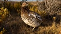 Sharptail Grouse is looking for food Royalty Free Stock Photo