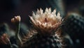 Sharp thorns protect succulent plant fresh growth generated by AI