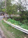 A sharp turn of the mountain road on the island of Cebu Philippines