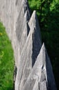 Sharp wooden paling as part of old fort Royalty Free Stock Photo