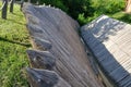 Sharp wooden paling as part of old fort Royalty Free Stock Photo