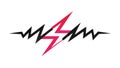 Sharp Zigzag Lightning Bolt, Electric Energy Dynamic Icon, vector design Generative AI Royalty Free Stock Photo