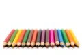 Sharped colored crayons Royalty Free Stock Photo