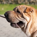 Sharpei dog portrait Royalty Free Stock Photo