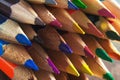 Sharpened colored pencils macro Royalty Free Stock Photo