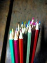 sharpened colored pencils