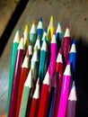 sharpened colored pencils