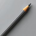 Sharpened Graphite Pencil on a Grey Background Royalty Free Stock Photo
