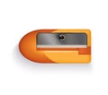 Sharpener for pencils stationery. Color cartoon icon for web design. Realistic design of isolated item on white Royalty Free Stock Photo
