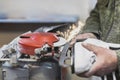 Sharpening of the white figured skates