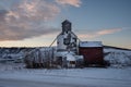 Old P&H grain company elevator in the ghost town of Sharples Royalty Free Stock Photo