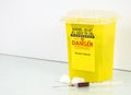 Sharps collector for used needles