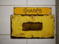 Sharps needle safe disposal bin