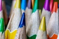 Sharps of sharpened colored pencils Royalty Free Stock Photo