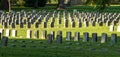 Sharpsburg, Maryland, USA September 11, 2021 Graves lined up in the Antietam National Cemetery