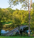 Sharpsburg, Maryland, USA September 11, 2021 Looking down upon the Burnside Bridge which flows over Antietam Creek on the Antietam Royalty Free Stock Photo