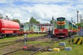 In the locomotive depot of Sharya station of the Northern Railway