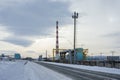 View of the Beryozovskaya GRES from the highway.