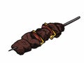 shashlik kebab vector drawing