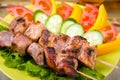 Shashlik on a plate