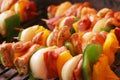 Shashlik on spit Royalty Free Stock Photo