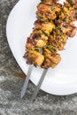 Shashlik on spit Royalty Free Stock Photo