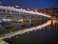 Shatin Lek Yuen Bridge with Christmas lights in Shatin Festival