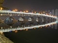 Shatin Lek Yuen Bridge with Christmas lights in Shatin Festival