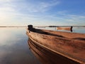 Shatsky Lakes. Ecotourism. Shatsk National Natural Park. Landscape of the setting sun on the lake.