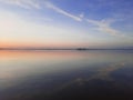 Shatsky Lakes. Ecotourism. Shatsk National Natural Park. Landscape of the setting sun on the lake.