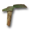Shatted pick axe with broken handle and shadow behind Royalty Free Stock Photo