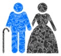 Shatter Mosaic Grandparents Couple Icon