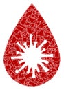 Shatter Mosaic Infected Blood Drop Icon