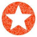 Shatter Mosaic Rounded Star Icon