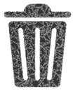 Shatter Mosaic Trash Can Icon