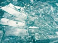 Shattered broken glass pieces Royalty Free Stock Photo