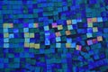 `Shattered` colorful stained glass dichroic mosaic tiles