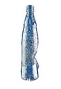 Shattered empty blue glass bottle Royalty Free Stock Photo