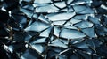 A close up of a blue broken glass background Royalty Free Stock Photo