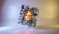 Shattered Glass Abstract Sculpture Exploding Light and Form Royalty Free Stock Photo