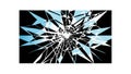 Shattered Glass Effect with Dynamic Abstract Fragments, vector design Generative AI Royalty Free Stock Photo